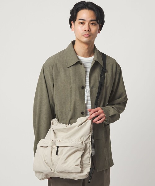 green label relaxing(グリーンレーベルリラクシング)の「【別注】<fellowww>GLR 2WAY ナップサック ショルダーバッグ(ショルダーバッグ・メンズ・ブラック/ナチュラル・FREE)」の5枚目の写真