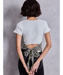 GYDA | レオパードバックリボントップス(Tシャツ/カットソー)