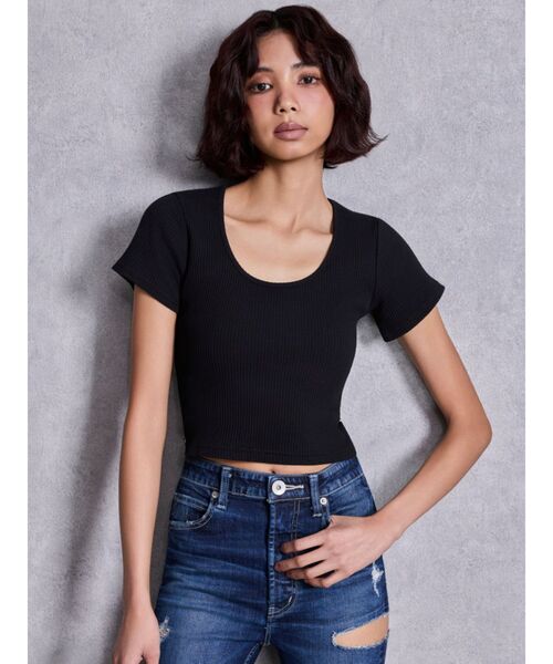 GYDA（ジェイダ）の「レオパードバックリボントップス（Tシャツ/カットソー・レディース・ブラック/オフホワイト・FREE）」の9枚目の写真