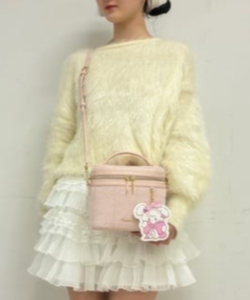 SAMANTHAVEGA（サマンサベガ）の「Lil ala mode×SAMANTHAVEGAコレクション バニティバッグ（ショルダーバッグ・レディース・イエロー/ライトブルー/ホワイト/ピンク・FREE）」の4枚目の写真