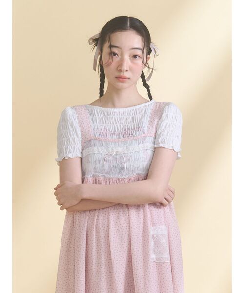 merry jenny（メリージェニー）の「おどるうさぎのシャーリングTee（Tシャツ/カットソー・レディース・ブルー/オフホワイト・FREE）」の18枚目の写真