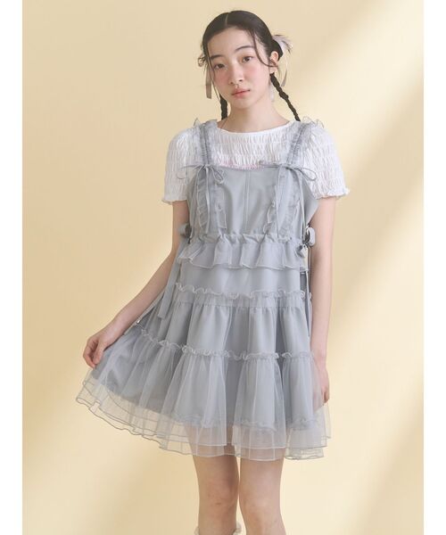 merry jenny（メリージェニー）の「おどるうさぎのシャーリングTee（Tシャツ/カットソー・レディース・ブルー/オフホワイト・FREE）」の20枚目の写真