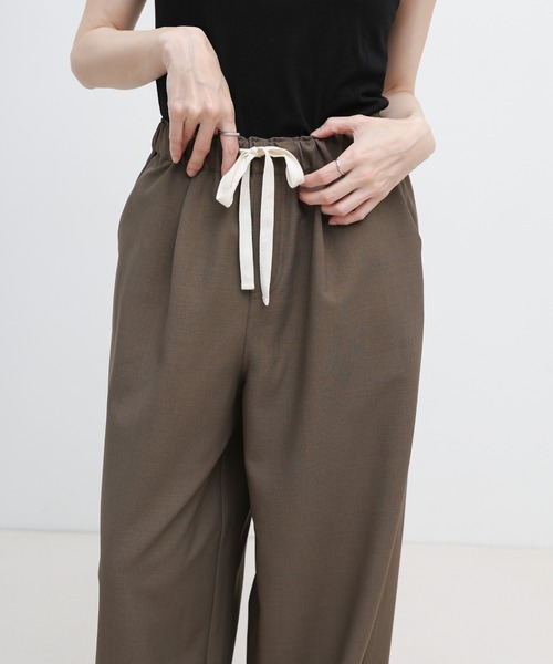 select MOCA(セレクトモカ)の「リネンタッチリラックスワイドパンツ【セットアップ対応可】(その他パンツ・レディース・ブラック/ライトベージュ/ブラウン・FREE)」の19枚目の写真