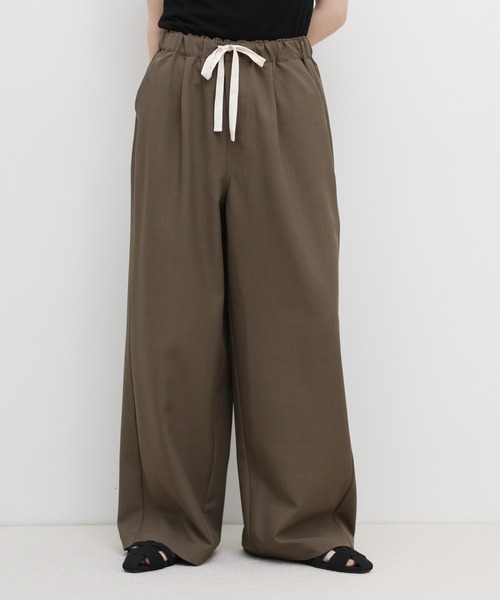 select MOCA(セレクトモカ)の「リネンタッチリラックスワイドパンツ【セットアップ対応可】(その他パンツ・レディース・ブラック/ライトベージュ/ブラウン・FREE)」の16枚目の写真