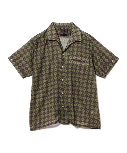 BEAMS PLUS（ビームスプラス）の「Italian Collar Mesh Print（シャツ/ブラウス・メンズ・イエロー/グリーン・SMALL/X-LARGE/LARGE/MEDIUM）」の12枚目の写真