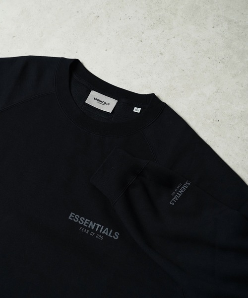 FOG ESSENTIALS(エフオージーエッセンシャルズ)の「"08"≪FOG ESSENTIALS≫裏起毛 スウェット ワンポイント ロゴ プルオーバー トレーナー(スウェット・メンズ・ブラック・M/L/XL)」の1枚目の写真