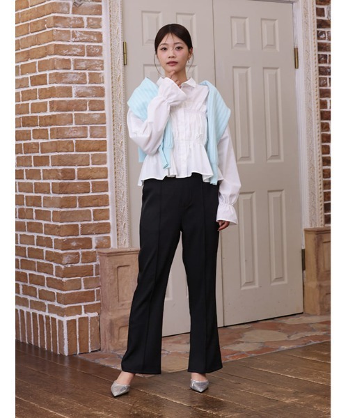 fifth（フィフス）の「ハイウエストフレアパンツ（その他パンツ・レディース・ブルー系その他5/ブラック・XS/M）」の4枚目の写真