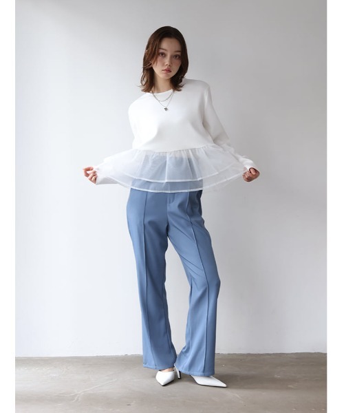fifth（フィフス）の「ハイウエストフレアパンツ（その他パンツ・レディース・ブルー系その他5/ブラック・XS/M）」の17枚目の写真