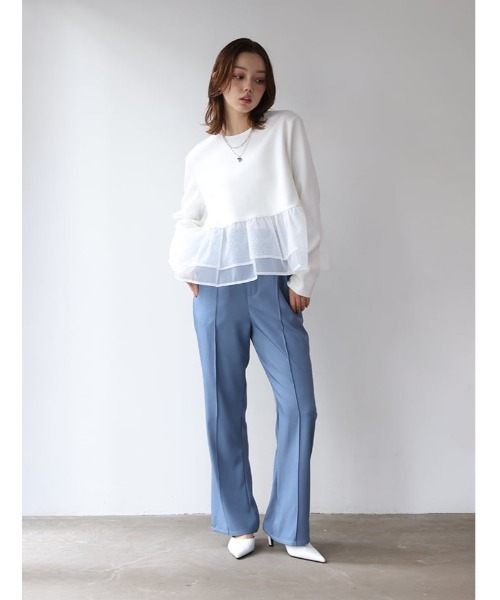 fifth（フィフス）の「ハイウエストフレアパンツ（その他パンツ・レディース・ブルー系その他5/ブラック・XS/M）」の18枚目の写真