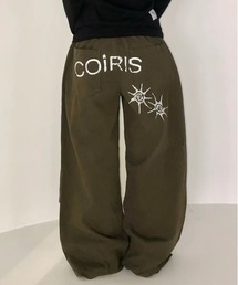 ◇COIRIS◇ブランド直輸入正規品/ドレンバッグダーティロゴパラシュートコットンパンツ 男女共用 DREN BACK DIRTY LOGO PARACHUTE COTTON PANTS