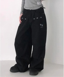 ◇COIRIS◇ブランド直輸入正規品/ドレンバッグダーティロゴパラシュートコットンパンツ 男女共用 DREN BACK DIRTY LOGO PARACHUTE COTTON PANTS