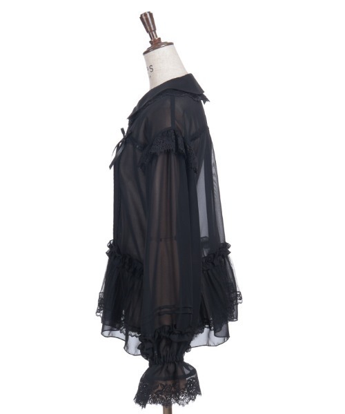 axes femme(アクシーズファム)の「ブルゾン風フリルシアブラウス(シャツ/ブラウス・レディース・ブラック/ピンク/ホワイト・FREE)」の15枚目の写真