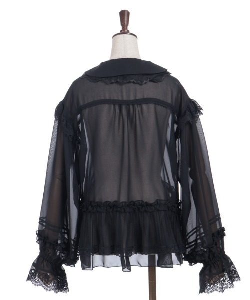 axes femme(アクシーズファム)の「ブルゾン風フリルシアブラウス(シャツ/ブラウス・レディース・ブラック/ピンク/ホワイト・FREE)」の16枚目の写真