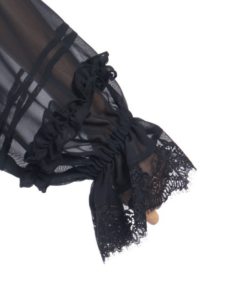 axes femme(アクシーズファム)の「ブルゾン風フリルシアブラウス(シャツ/ブラウス・レディース・ブラック/ピンク/ホワイト・FREE)」の21枚目の写真