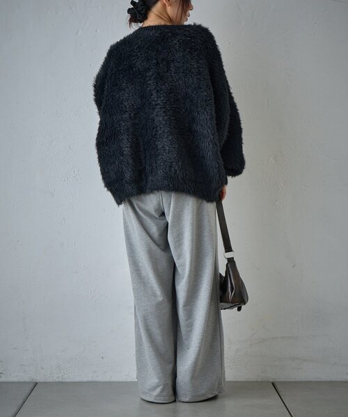 goocy（グーシー）の「フェザーニットオーバーカーデ（カーディガン/ボレロ・レディース・モカ/グレー・FREE）」の9枚目の写真