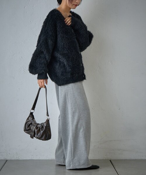 goocy（グーシー）の「フェザーニットオーバーカーデ（カーディガン/ボレロ・レディース・モカ/グレー・FREE）」の10枚目の写真