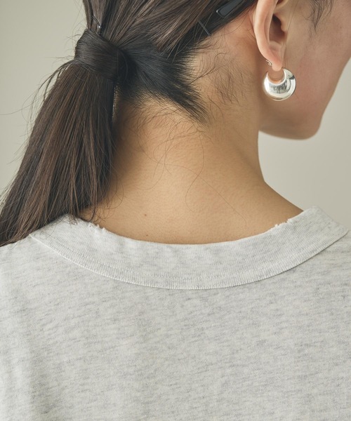 Curensology（カレンソロジー）の「Curensology(カレンソロジー)/【UNIVERSAL OVERALL】別注ポケットＴシャツ（Tシャツ/カットソー・レディース・グレー/ネイビー・FREE）」の17枚目の写真