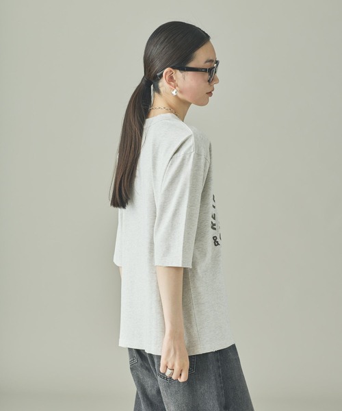 Curensology（カレンソロジー）の「Curensology(カレンソロジー)/【UNIVERSAL OVERALL】別注ポケットＴシャツ（Tシャツ/カットソー・レディース・グレー/ネイビー・FREE）」の11枚目の写真