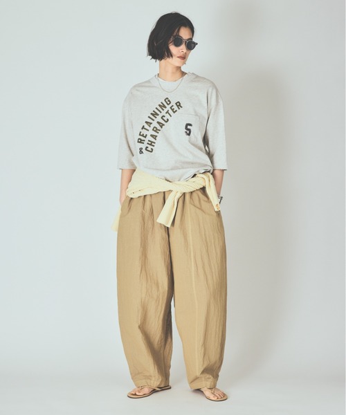 Curensology（カレンソロジー）の「Curensology(カレンソロジー)/【UNIVERSAL OVERALL】別注ポケットＴシャツ（Tシャツ/カットソー・レディース・グレー/ネイビー・FREE）」の9枚目の写真