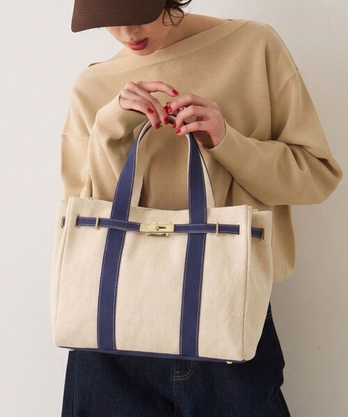 Rouge vif（ルージュヴィフ）の「【CHIMERE/シメール】キャンバスミニトート（小）（トートバッグ・レディース・レッド/グリーン/ネイビー・フリー）」の3枚目の写真