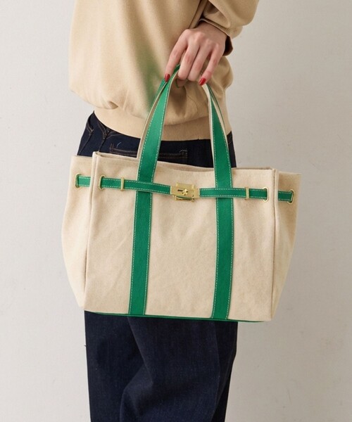 Rouge vif（ルージュヴィフ）の「【CHIMERE/シメール】キャンバスミニトート（小）（トートバッグ・レディース・レッド/グリーン/ネイビー・フリー）」の2枚目の写真