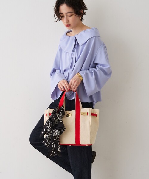 Rouge vif（ルージュヴィフ）の「【CHIMERE/シメール】キャンバスミニトート（小）（トートバッグ・レディース・レッド/グリーン/ネイビー・フリー）」の5枚目の写真