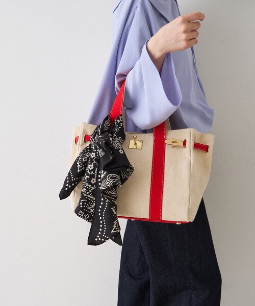 Rouge vif（ルージュヴィフ）の「【CHIMERE/シメール】キャンバスミニトート（小）（トートバッグ・レディース・レッド/グリーン/ネイビー・フリー）」の7枚目の写真