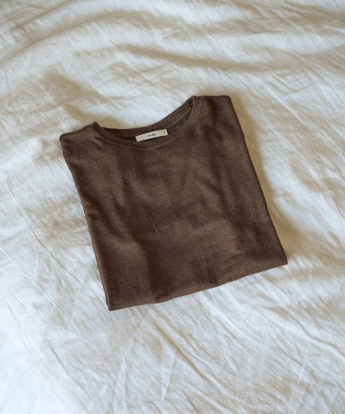 anuke(アンヌーク)の「anuke Wool Compact T-shirts ウールコンパクトTシャツ/62620612(Tシャツ/カットソー・レディース・ベージュ/チャコールグレー/ブラウン・ONE SIZE)」の14枚目の写真