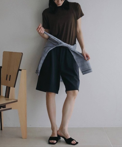 anuke(アンヌーク)の「anuke Wool Compact T-shirts ウールコンパクトTシャツ/62620612(Tシャツ/カットソー・レディース・ベージュ/チャコールグレー/ブラウン・ONE SIZE)」の4枚目の写真