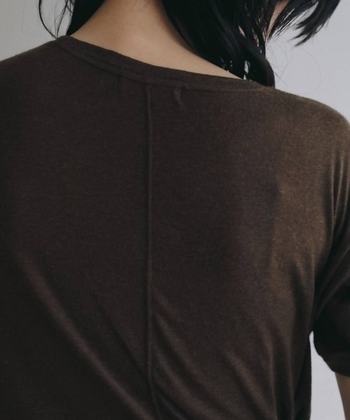 anuke(アンヌーク)の「anuke Wool Compact T-shirts ウールコンパクトTシャツ/62620612(Tシャツ/カットソー・レディース・ベージュ/チャコールグレー/ブラウン・ONE SIZE)」の6枚目の写真