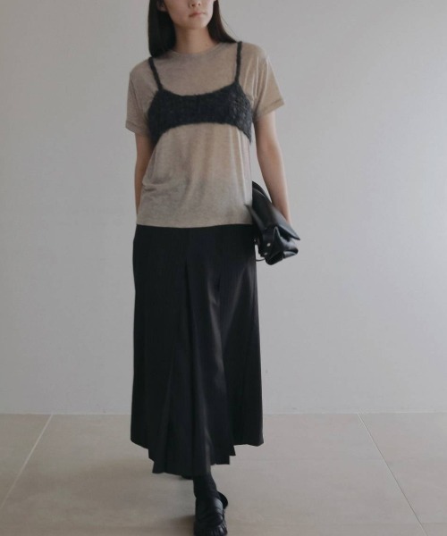 anuke(アンヌーク)の「anuke Wool Compact T-shirts ウールコンパクトTシャツ/62620612(Tシャツ/カットソー・レディース・ベージュ/チャコールグレー/ブラウン・ONE SIZE)」の7枚目の写真