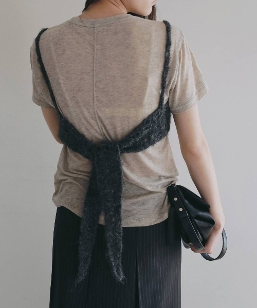 anuke(アンヌーク)の「anuke Wool Compact T-shirts ウールコンパクトTシャツ/62620612(Tシャツ/カットソー・レディース・ベージュ/チャコールグレー/ブラウン・ONE SIZE)」の8枚目の写真