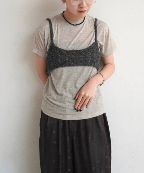 anuke(アンヌーク)の「anuke Wool Compact T-shirts ウールコンパクトTシャツ/62620612(Tシャツ/カットソー・レディース・ベージュ/チャコールグレー/ブラウン・ONE SIZE)」の22枚目の写真