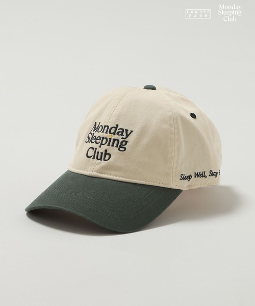 LOWRYS FARM(ローリーズファーム)の「Monday Sleeping Club ロゴシシュウCAP 661515(キャップ・レディース・ネイビー/グリーン/ホワイト・FREE)」の7枚目の写真