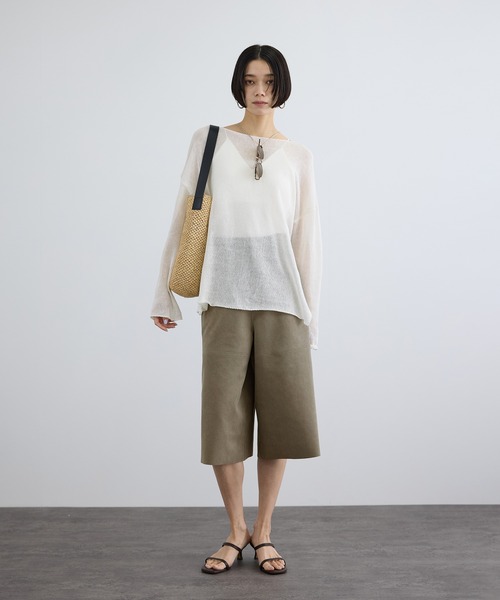 SALON adam et rope'（サロン アダム エ ロペ）の「ウルトラスエードハーフパンツ / Ultrasuede(R)（その他パンツ・レディース・ベージュ系その他・M/S）」の18枚目の写真