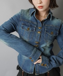 SPINNS | タイトデニムシャツ/ポケット/2サイズ展開(シャツ/ブラウス)