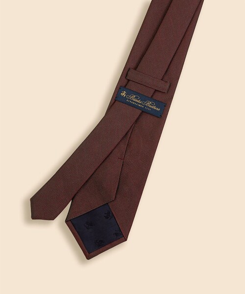 BROOKS BROTHERS（ブルックスブラザーズ）の「シルク　バスケットウィーブ　ソラーロ　ソリッドタイ（ネクタイ・メンズ・グリーン/バーガンディー/ネイビー・ONE SIZE）」の6枚目の写真