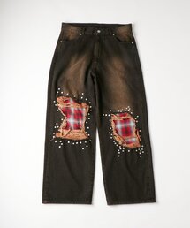 WHO'S WHO gallery | チェックダメージスタッズデニム(デニムパンツ)