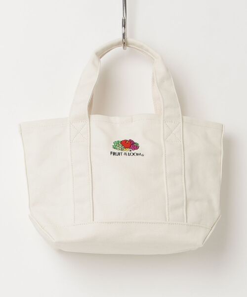 FRUIT OF THE LOOM(フルーツオブザルーム)の「【FRUIT OF THE LOOM/フルーツオブザルーム】OLD LOGO CANVAS LUNCH TOTE BAG 81739800(トートバッグ・メンズ・ブラック/ブラック系/オフホワイト・FREE)」の1枚目の写真