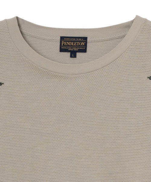 PENDLETON(ペンドルトン)の「PENDLETON/ペンドルトン ショートスリーブ ピケ エンブロイダリー Tシャツ(Tシャツ/カットソー・メンズ・チャコールグレー/ベージュ/ライトブルー・LARGE/MEDIUM)」の10枚目の写真