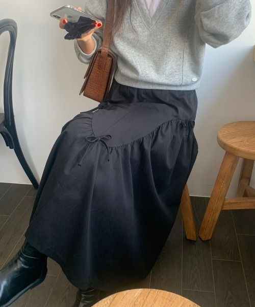 FAVORITO(ファヴォリート)の「リボンタイスカート(スカート・レディース・ホワイト/ブラック・F)」の16枚目の写真