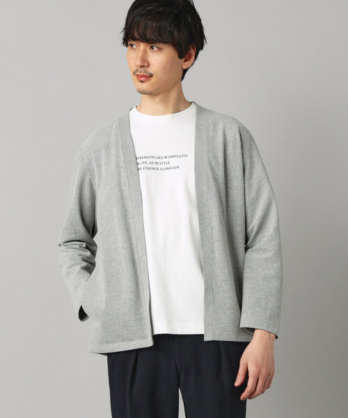 COMME CA MEN(コムサメン)の「和紙カノコ ハッピカーディガン(カーディガン/ボレロ・メンズ・ネイビー/ブラック/ライトグレー/チャコールグレー・L/M/S)」の1枚目の写真