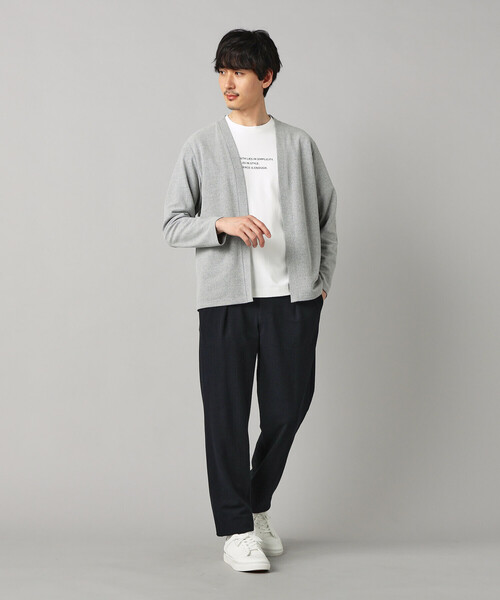 COMME CA MEN(コムサメン)の「和紙カノコ ハッピカーディガン(カーディガン/ボレロ・メンズ・ネイビー/ブラック/ライトグレー/チャコールグレー・L/M/S)」の5枚目の写真