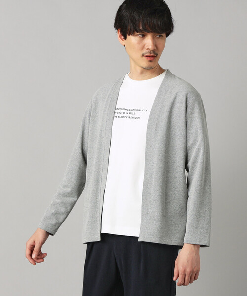 COMME CA MEN(コムサメン)の「和紙カノコ ハッピカーディガン(カーディガン/ボレロ・メンズ・ネイビー/ブラック/ライトグレー/チャコールグレー・L/M/S)」の6枚目の写真