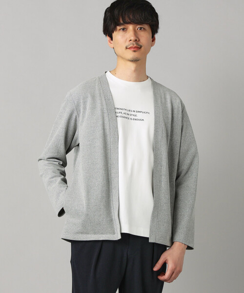 COMME CA MEN(コムサメン)の「和紙カノコ ハッピカーディガン(カーディガン/ボレロ・メンズ・ネイビー/ブラック/ライトグレー/チャコールグレー・L/M/S)」の7枚目の写真
