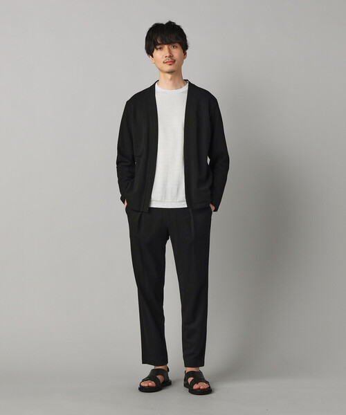 COMME CA MEN(コムサメン)の「和紙カノコ ハッピカーディガン(カーディガン/ボレロ・メンズ・ネイビー/ブラック/ライトグレー/チャコールグレー・L/M/S)」の8枚目の写真
