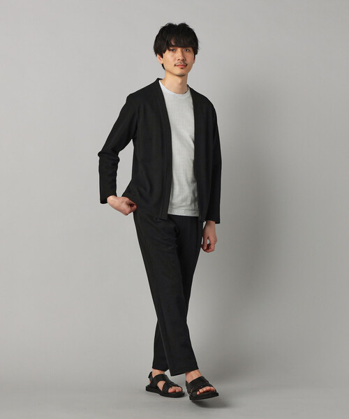COMME CA MEN(コムサメン)の「和紙カノコ ハッピカーディガン(カーディガン/ボレロ・メンズ・ネイビー/ブラック/ライトグレー/チャコールグレー・L/M/S)」の9枚目の写真