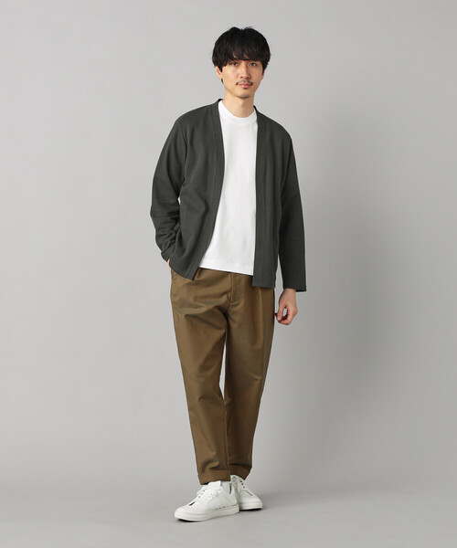 COMME CA MEN(コムサメン)の「和紙カノコ ハッピカーディガン(カーディガン/ボレロ・メンズ・ネイビー/ブラック/ライトグレー/チャコールグレー・L/M/S)」の11枚目の写真