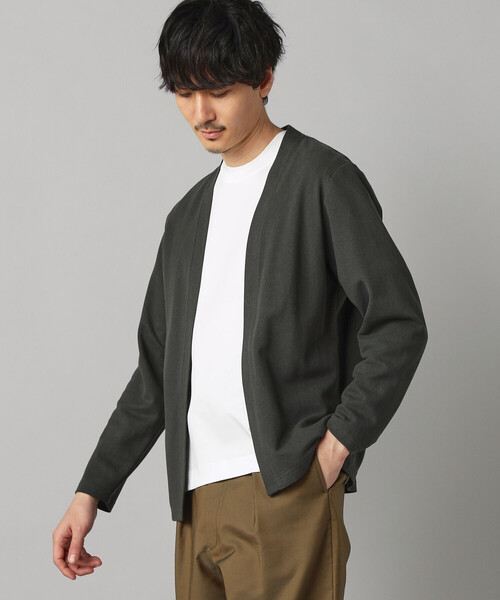 COMME CA MEN(コムサメン)の「和紙カノコ ハッピカーディガン(カーディガン/ボレロ・メンズ・ネイビー/ブラック/ライトグレー/チャコールグレー・L/M/S)」の13枚目の写真