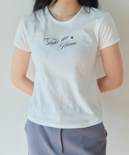 HOMEBODY THINGS(ホームバディ ティングズ)の「Take Me Home TEE (WHITE)(Tシャツ/カットソー・レディース・その他・1/2)」の4枚目の写真
